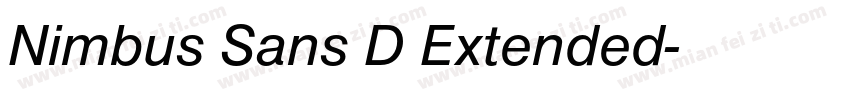 Nimbus Sans D Extended字体转换